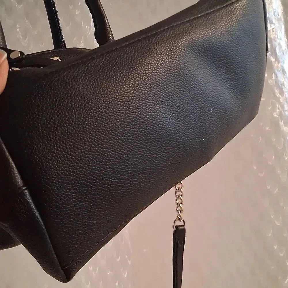 Victoria's Secret Black Women's Satchel Handbag with Chain Accent